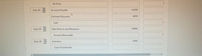 past experience. Sept. 2 3 4 6 7 8 Purchased equipment on