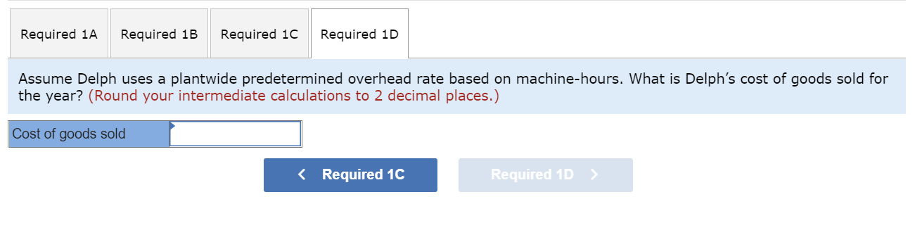 questions displayed below.] Delph Company uses a job-order costing system and has