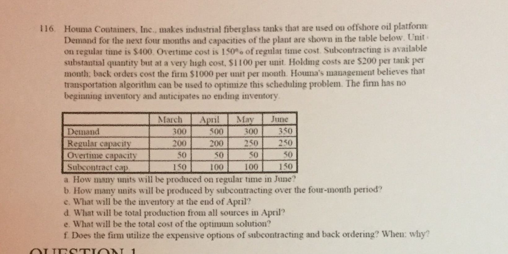 How to identify to solve the transportation method-linear programming ? 116. Houma