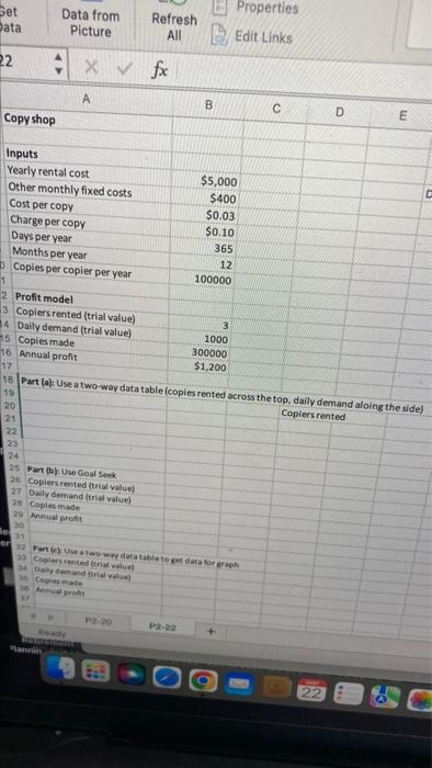 steps. c. Given your other assumptions, determine how a joint change in