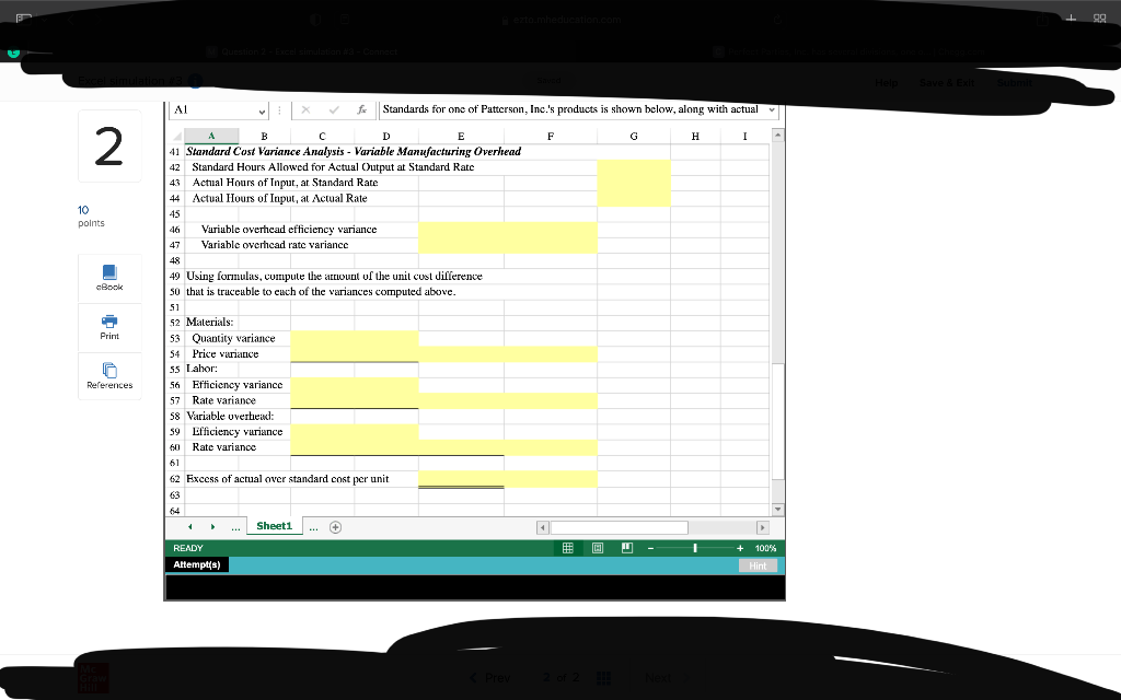 to compute the basic variances and the mpact of those variances on