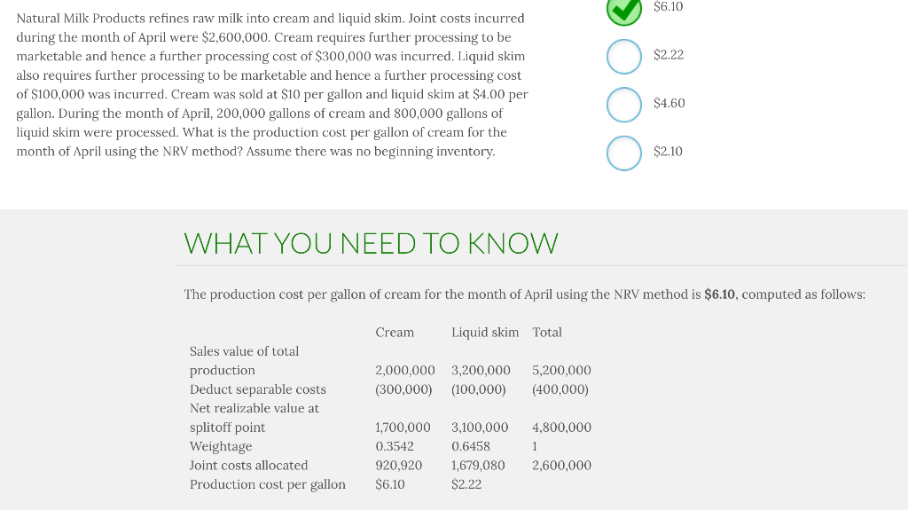  Can someone please explain how to get $6.10. I understand everything