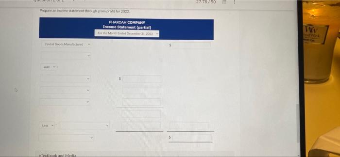 December 3.2022. the sheets of Pharcon Company conted the data job Number