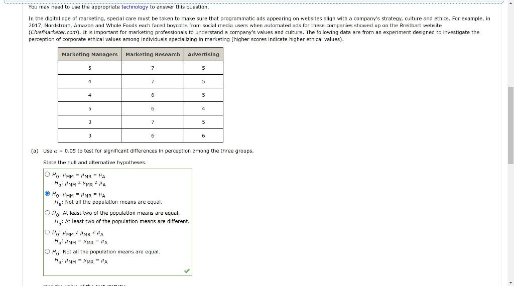  You may need to use the appropriate technology to answer this