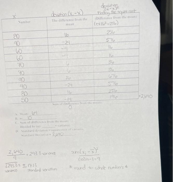 please help 1. Jean: 64 B. n : C. - sum of