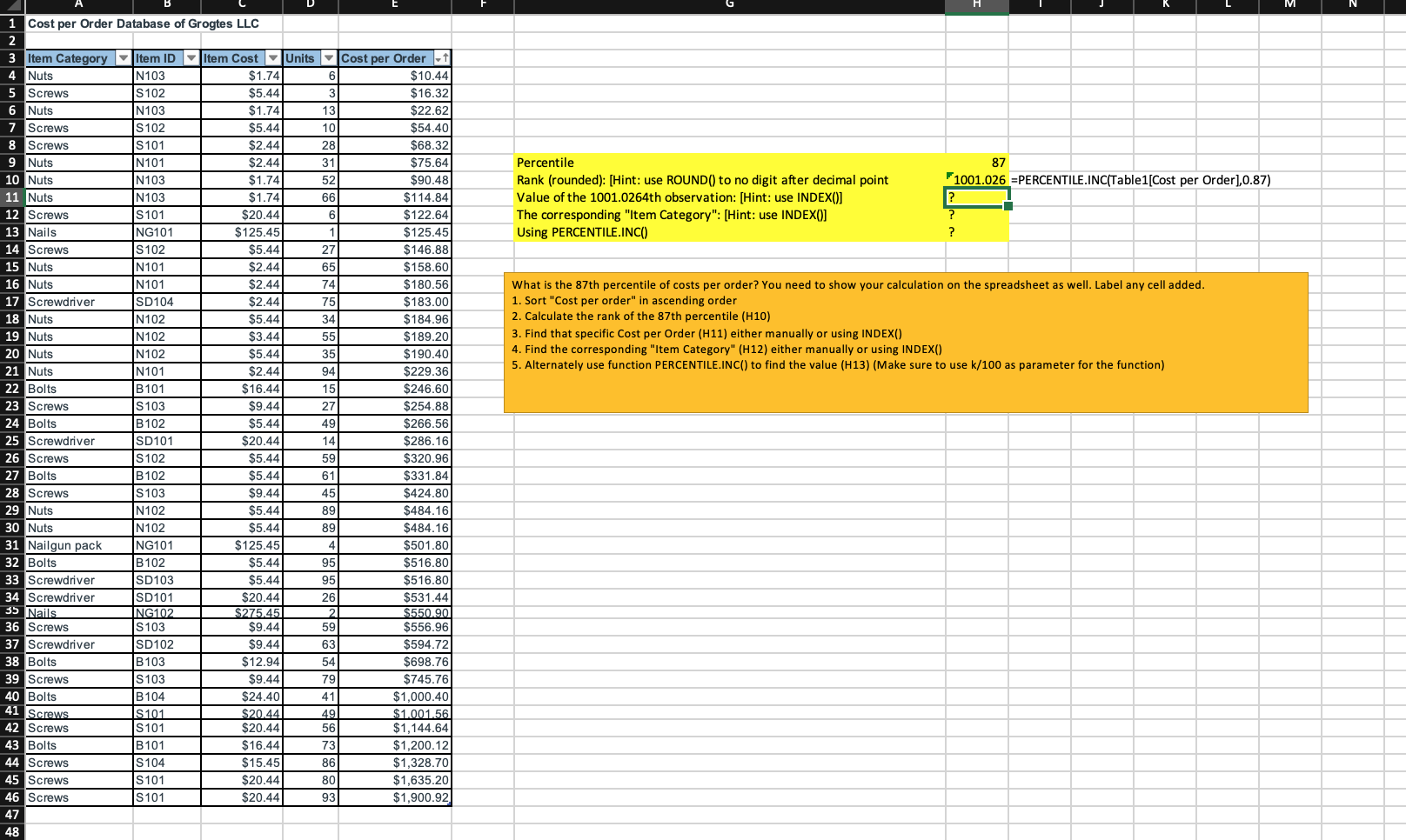 I need help converting the formulas for H10, H11, H12, H13. I