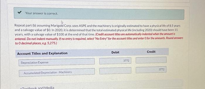 January 1, 2015, was originally estimated to have an 8-year useful life