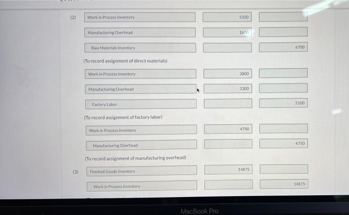 for Case Inc. contains the following data. Raw Materials Inventory $4,400 Manufacturing