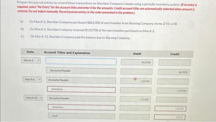 please help, i cant figure these wrong ones out Prepare the journal