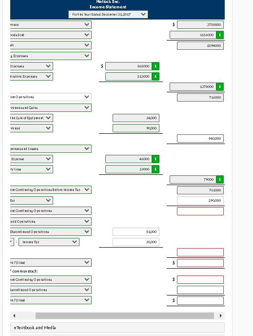 is available for Metlock Inc. for the year ended December 31, 2017: