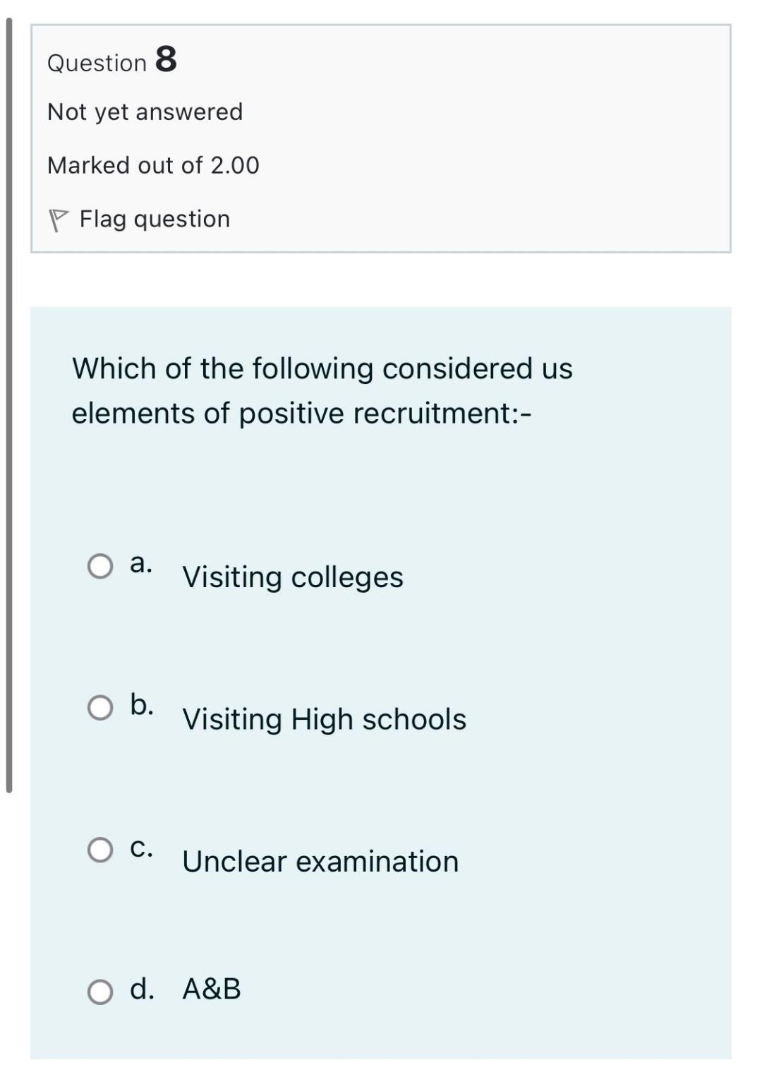 production Subsidies i.e salary A&B None of These Question 6 Not yet