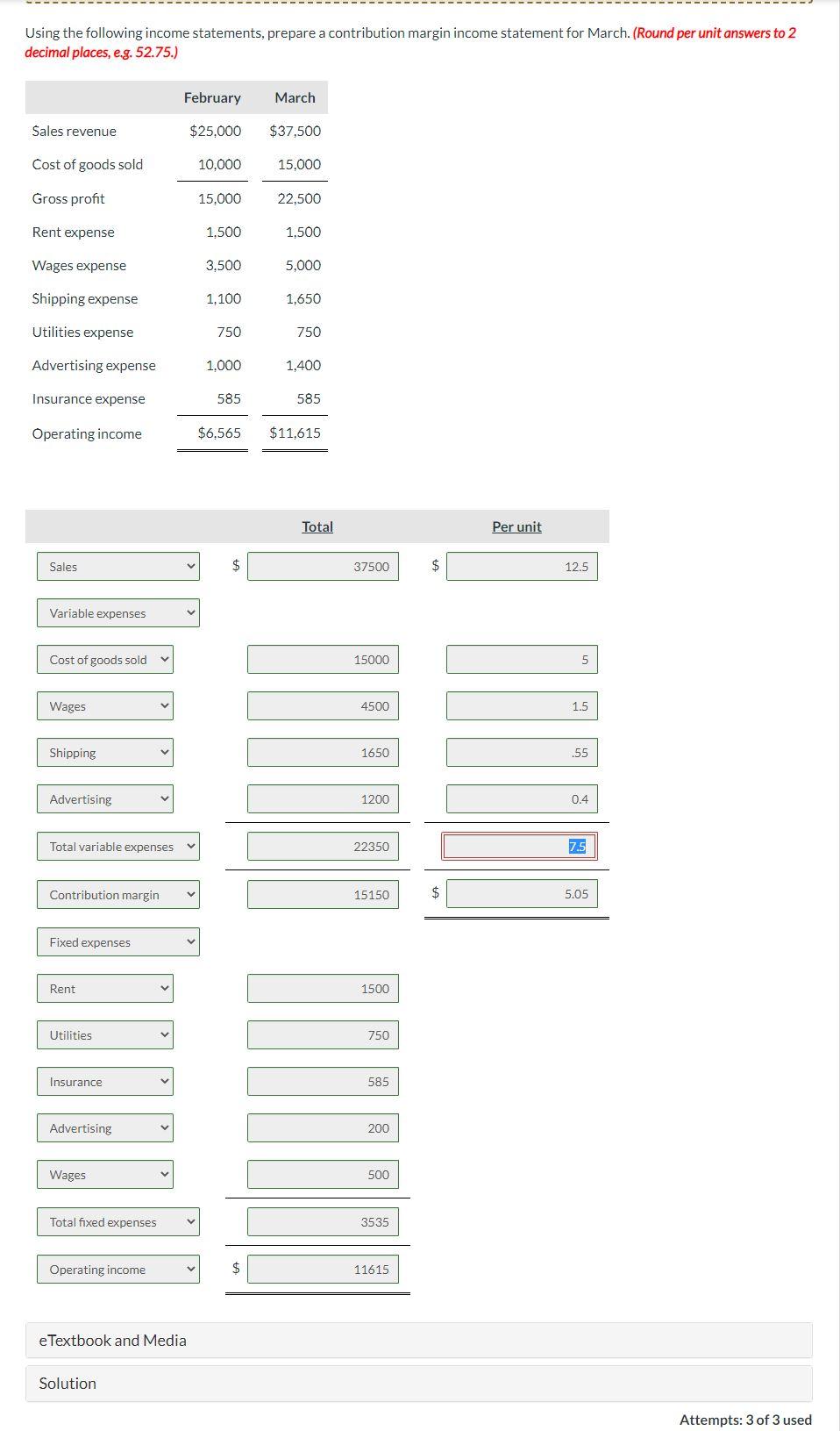 is supposed to be 7.45 NOT 7.5 "I'll never understand this accounting