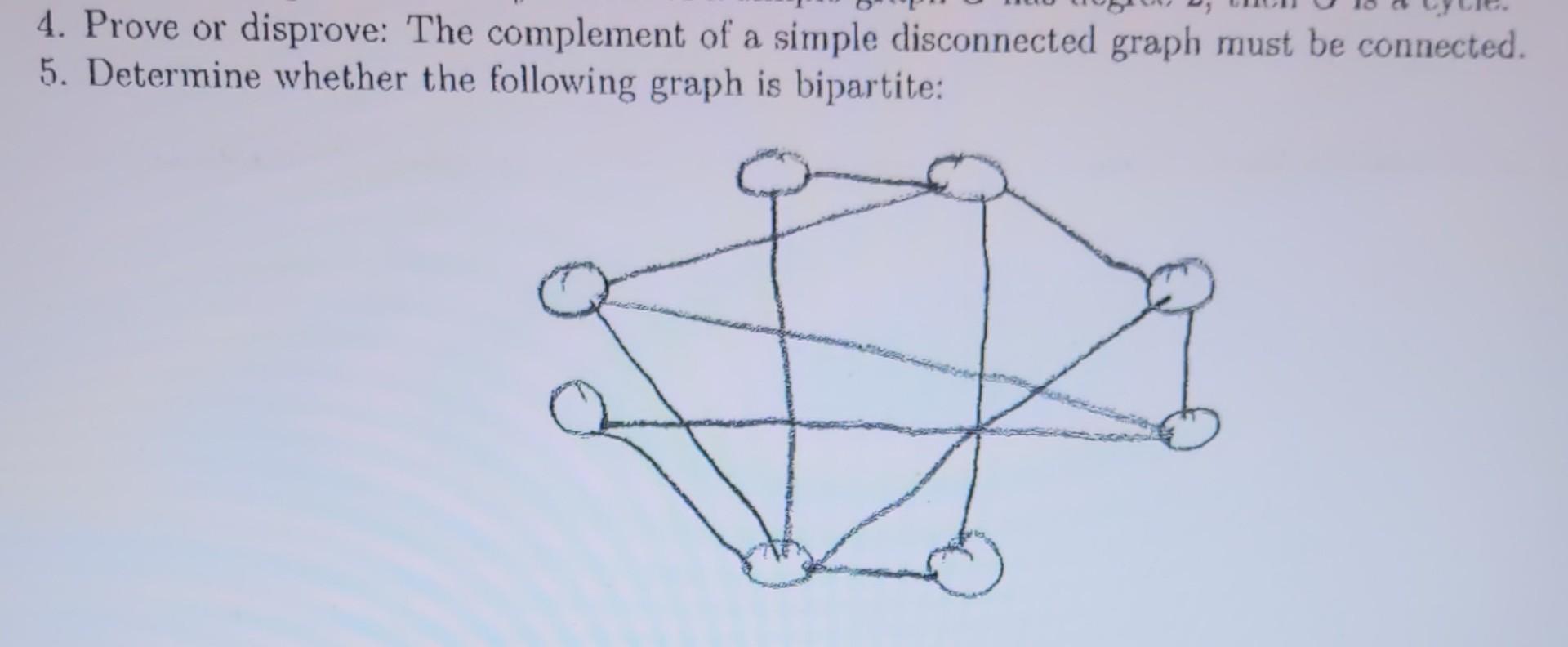 please help with these problems from graph theory. thank you 4.