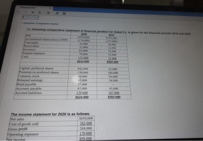 Intermediate accounting please answer fast this is the full question BIOCADO x