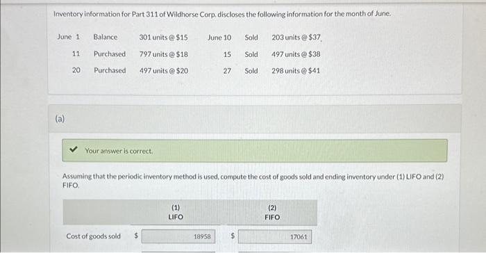looking for the ending inventory at LIFO using the perpetual inventory method.