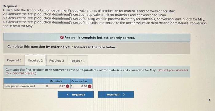 the weighted-average method in its process costing system. It produces prefabricated flooring