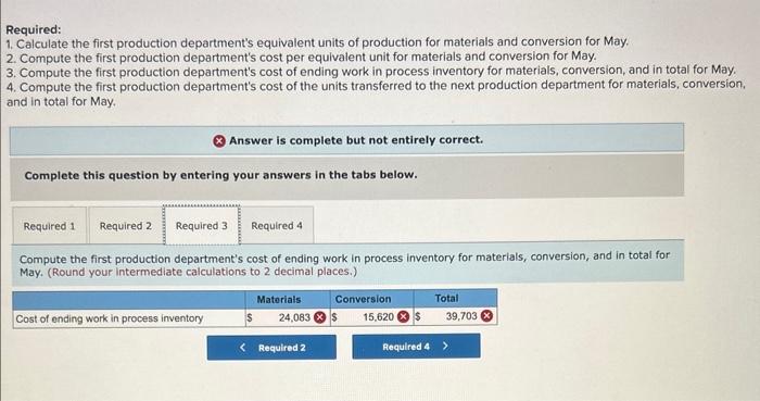 in a series of steps carried out in production departments. All of