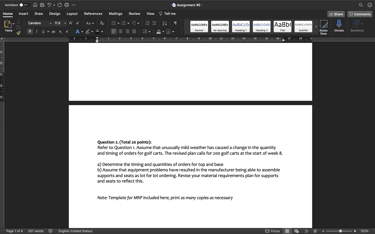 Insert Draw Design Layout References Mailings Review View Tell me Share Comments