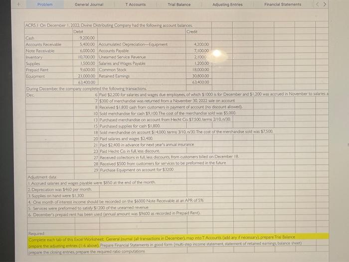 ration computations tab + Problem General Journal Cash Accounts Receivable Note Receivable
