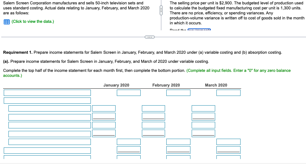  This is all the information given to solve the problem!! Salem