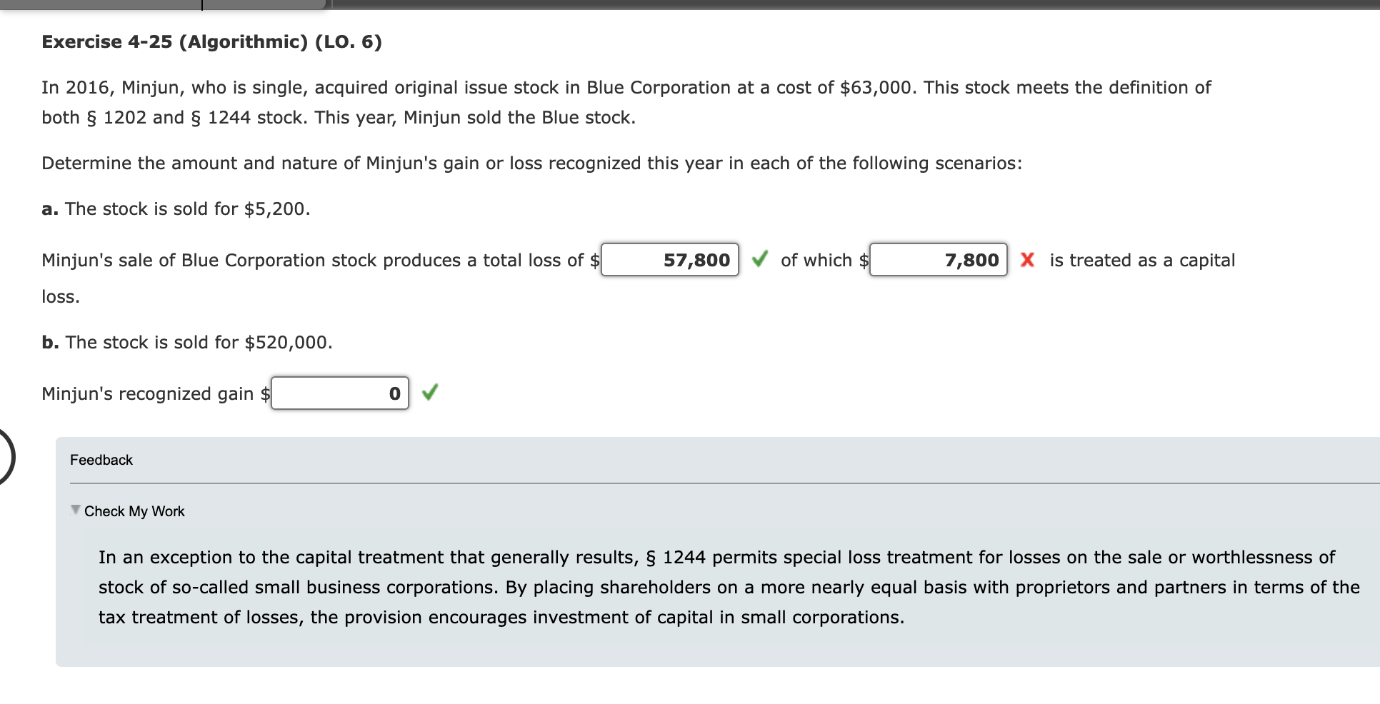  In 2016, Minjun, who is single, acquired original issue stock in