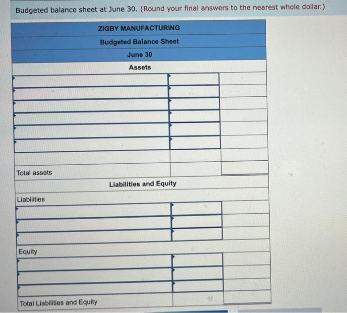 a given month's ending materials inventory to equal 50% of the next
