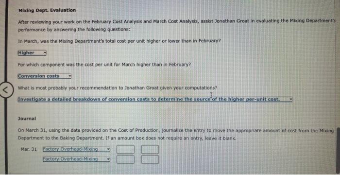 outlets. Direct materials are added at the beginning of each process, and