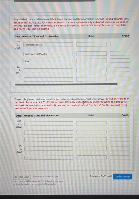 for 2020 and 2022. thanks View Policies Current Attempt in Progress On