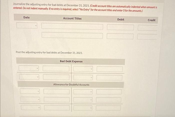Tamarisk, Inc. at December 31, 2021. Number of Days Past Due Not