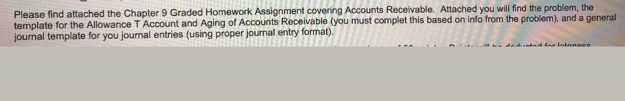 please someone help! Please find attached the Chapter 9 Graded Homework Assignment