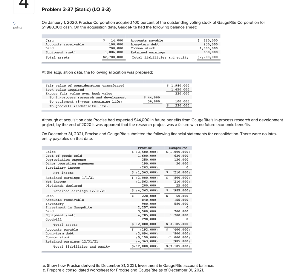  Please answer clearly. Thank you. + 5 points Problem 3-37 (Static)