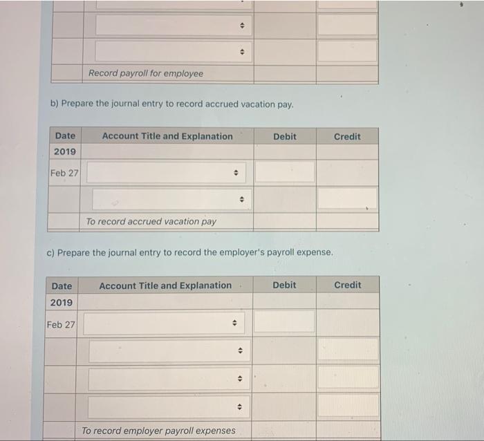 employee has the following information for her pay for the week ending