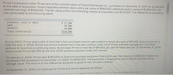 contract under which Prince provides management consulting Services to Sword on a