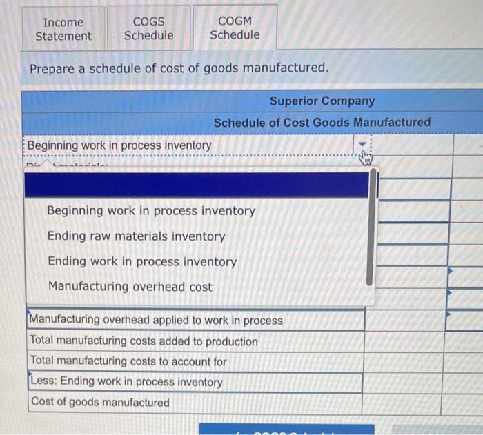 Inventory balances at the beginning and end of the year were as