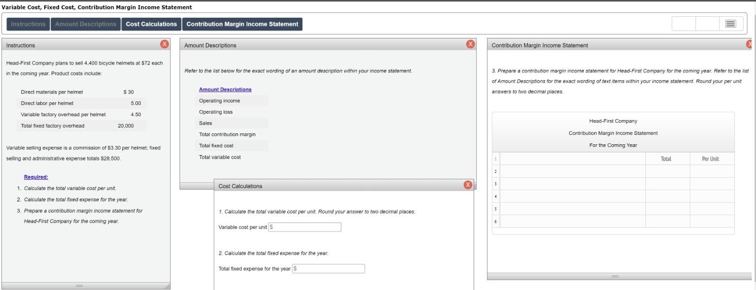  Dont copy paste already available answers on Chegg Variable Cost, Fixed