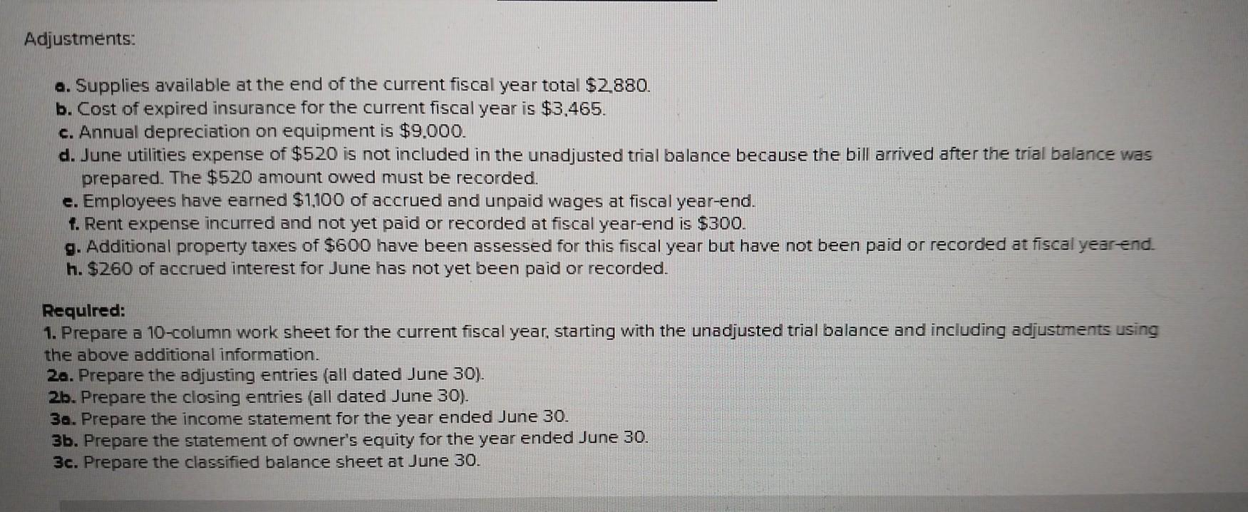 and financlal statements Lo C1, P1, P2 The following unadjusted trial balance