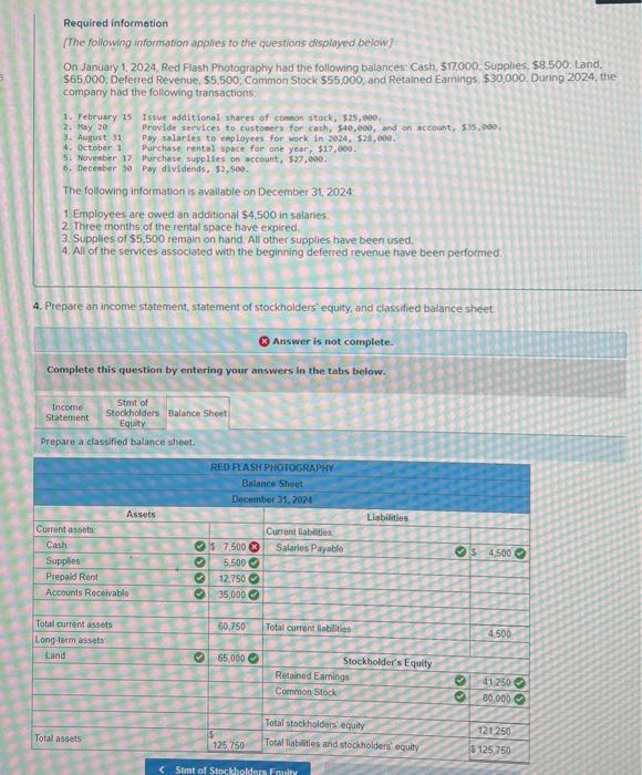what did I do wrong here? please explain thanks! Required information (The