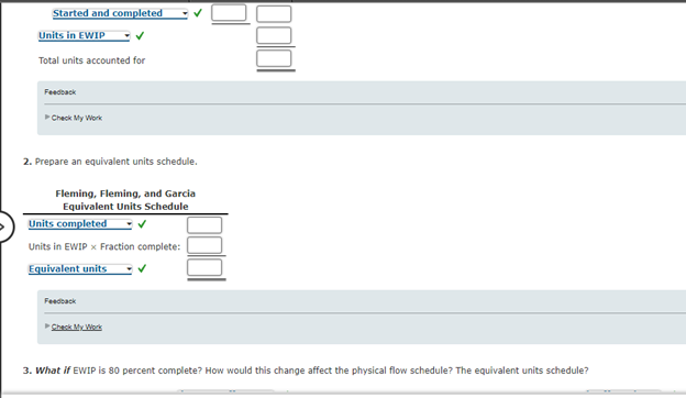 Flow and Equivalent Units with EWIP Fleming, Fleming, and Garcia, a local