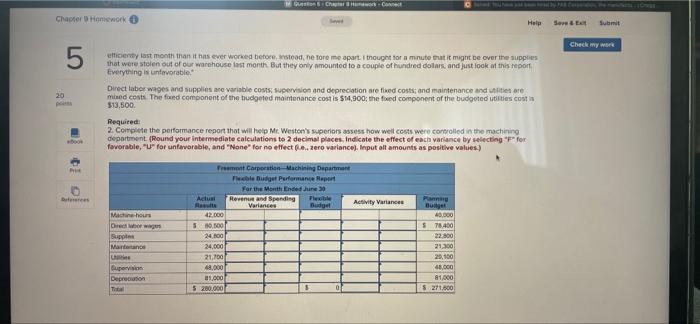 20 Frank Weston, supervisor of the Freemont Corporation's Machining Department was visibly