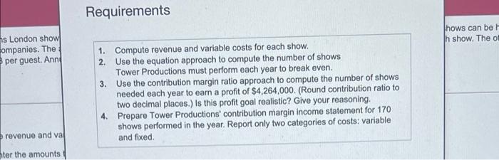 see it fully thank you Tower Productions performs London shows. The average