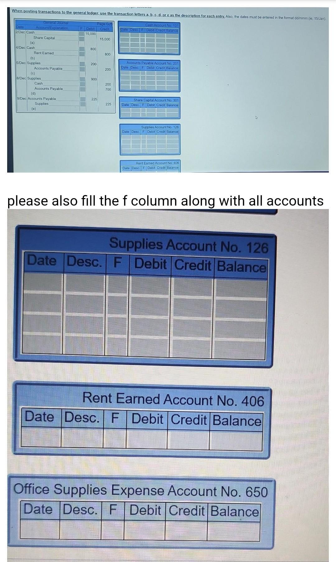  please fill the F column without F column the question will