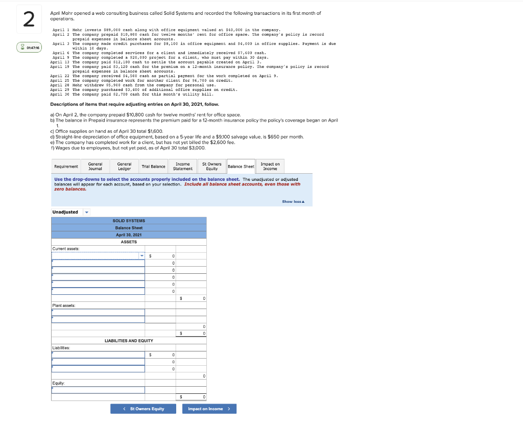 prepaid expenses in balance sheet accounts. April 3 The company made credit