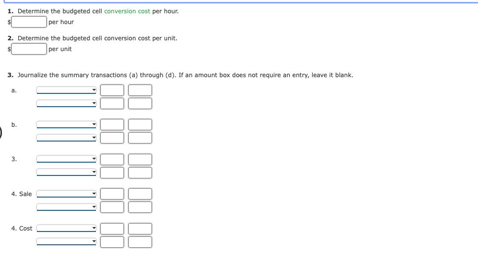 of Goods sold, finished Goods inventory, Raw and In Process Inventory, accounts
