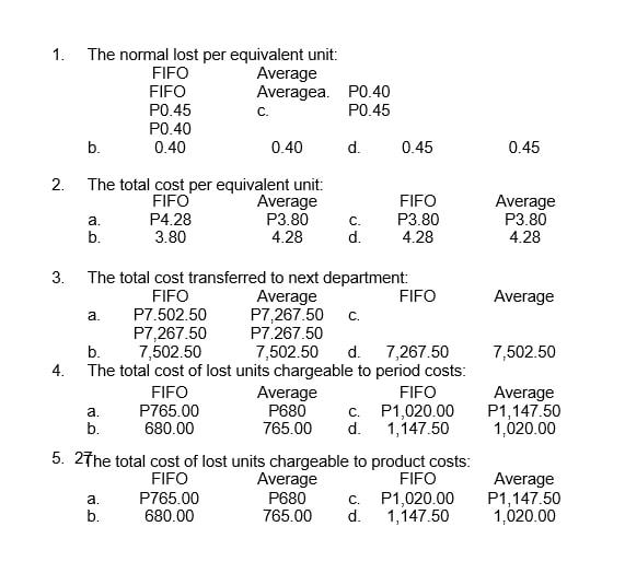 the start of the production while conversion costs were applied evenly throughout
