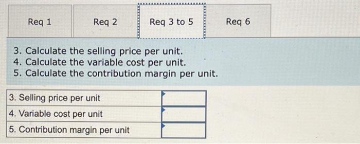 contribution format income statement. 2. Prepare a traditional format income statement. 3.