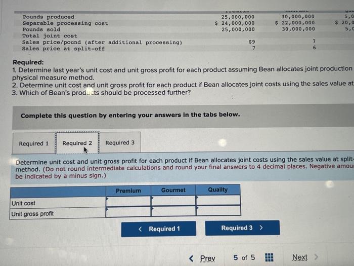 and other food service companies. Bean offers three types of coffee beans: