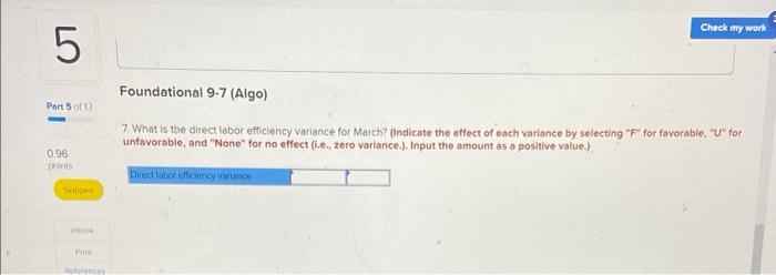 its standard cost card per unit is as follows: Direct material: 4