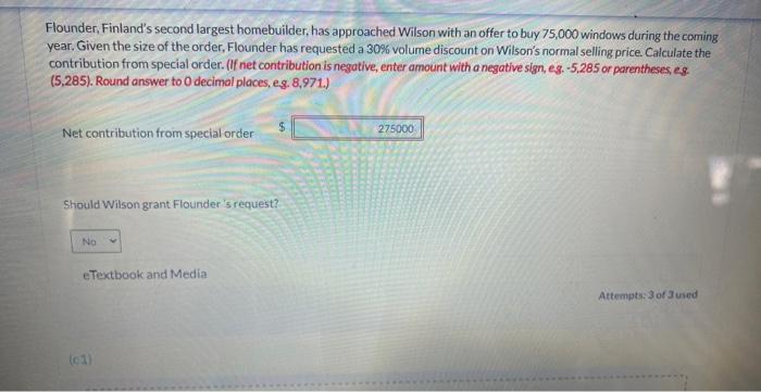  Things in red are wrong Flounder, Finland's second largest homebuilder, has