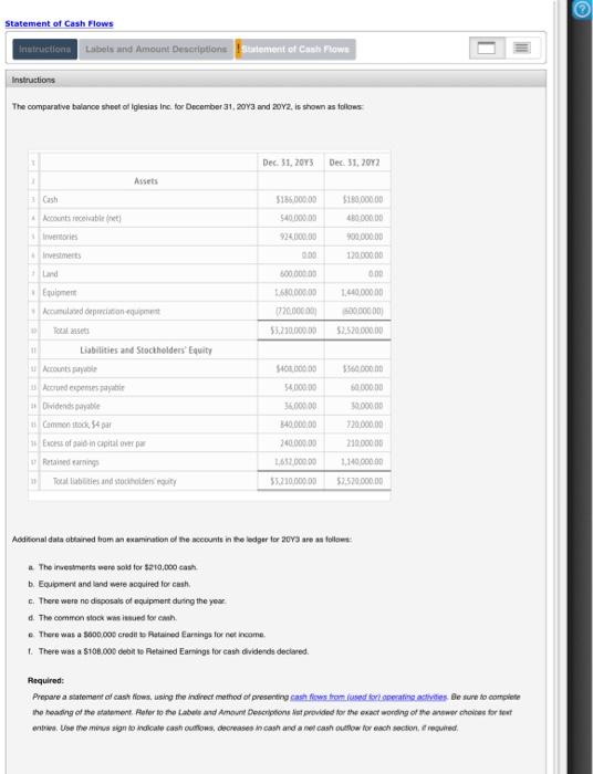 can someone belp me finish the right side please!! Statement of Cash