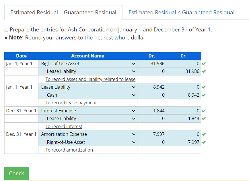 show the work would be a great help too! Reporting Finance Lease,